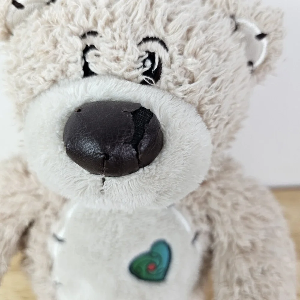 First & Main‎ Baby Beige Soft Teddy Bear Heart Stuffed Animal Toy Nursery Gift